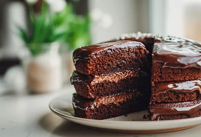 Шоколадный торт с кремом из варёной сгущёнки: нежный, пропитанный и очень вкусный
