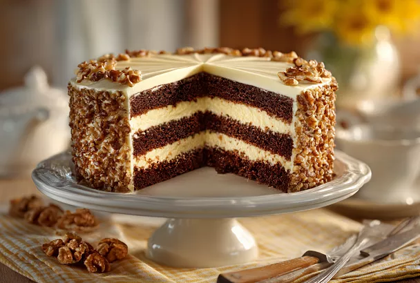 Шоколадно-ореховый торт «Идеал» из 80-х: нежный, пропитанный и очень вкусный
