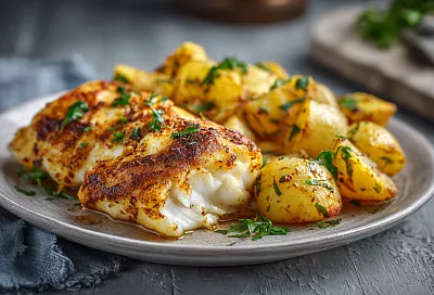 Минтай с картошкой по-домашнему: сочная рыбка и ароматный гарнир за 40 минут