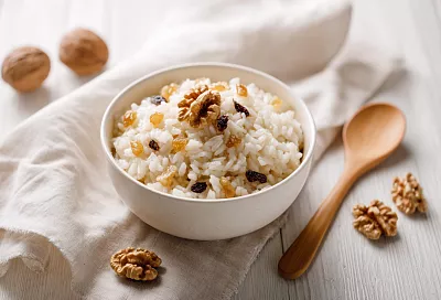 Рождественская кутья из риса стала рассыпчатее обычной: зерна не слипаются