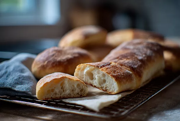 Печём настоящую чиабатту: пышную, пористую и с хрустящей корочкой