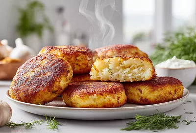 Картофельные котлеты с квашеной капустой – хрустят снаружи, нежные внутри и готовятся из остатков за 30 мин