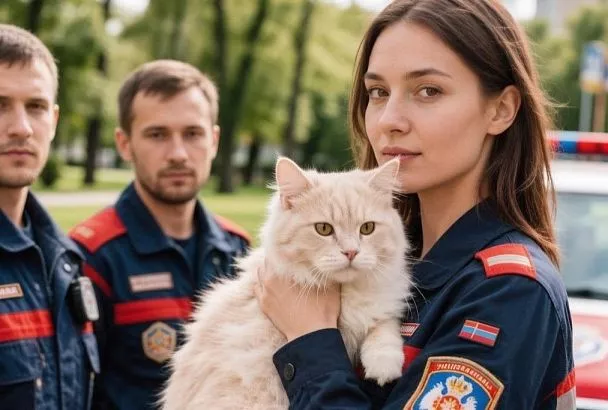 Четыре дня в ловушке: в Петербурге спасли кота Кузю, провалившегося в вентиляционную шахту