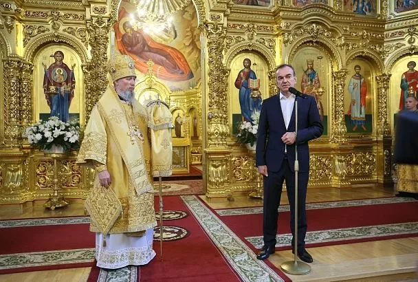 Вениамин Кондратьев поздравил митрополита Екатеринодарского и Кубанского Василия с днем рождения