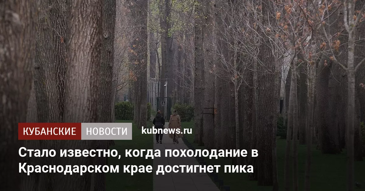 Стало известно, когда похолодание в Краснодарском крае достигнет пика