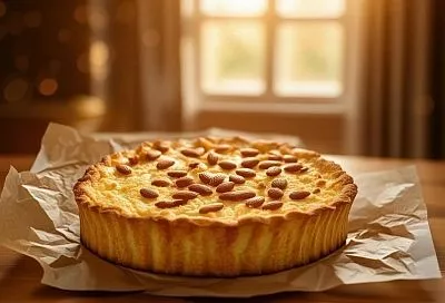 Хрустящий яблочный пирог с тестом фило: смочил пергамент, и готовится быстрее с рассыпчатой корочкой