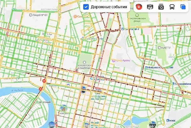 9-балльные пробки сковали дороги Краснодара