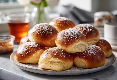 Самые быстрые булочки на сметане: пышные, нежные и готовы за полчаса