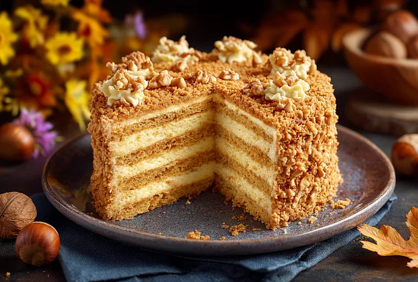 Медовик без раскатки: нежный торт за час