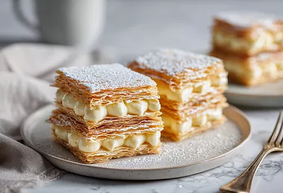 Мини-Наполеон из магазинного теста: быстро, вкусно и без хлопот