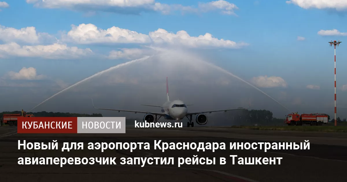 Новый для аэропорта Краснодара иностранный авиаперевозчик запустил рейсы в Ташкент