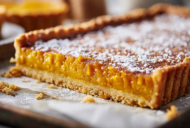 Тёртая тыква, торт-пирог на апельсиновом соке