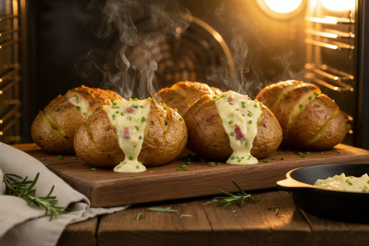 Картофель с начинкой в духовке: простой рецепт сытного блюда