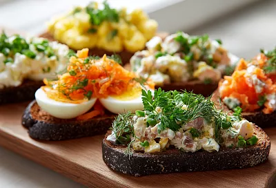 Бутерброды с селёдкой и корейской морковкой: хрустящие и невероятно вкусные