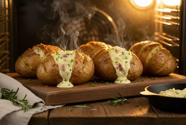 Картофель с начинкой в духовке: простой рецепт сытного блюда