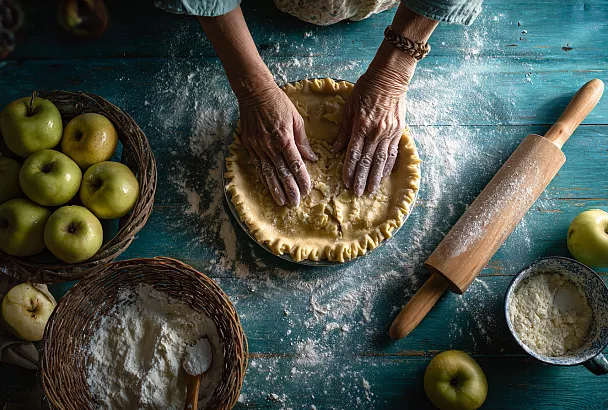 Нежный яблочный пирог за 35 минут: много яблок, мало теста