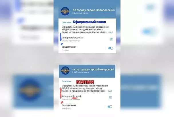 В МВД предупредили о фейковом аккаунте полиции Новороссийска в Telegram