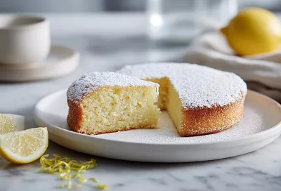 Лимонный кекс-облачко без глютена: 3 ингредиента и 3 минуты на приготовление