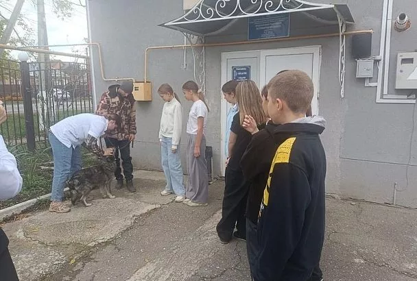 Экскурсию в ветеринарную лечебницу организовали специалисты Мостовского района