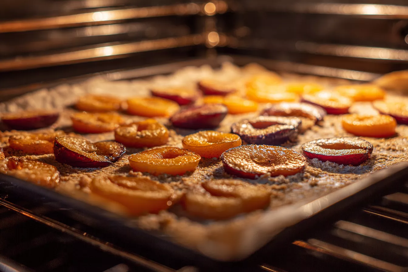 Пышные блинчики с сливами из духовки: вкус вареников без варки