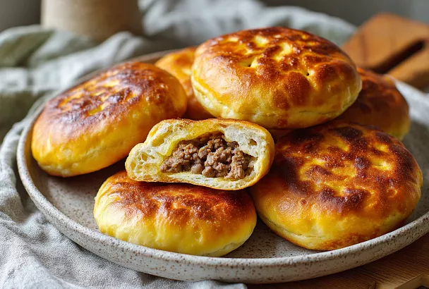 Беляши на картофельном отваре стали пышнее и сочнее: замесила тесто на бульоне, и фарш не вытекает при жарке