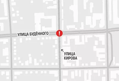 Движение транспорта ограничат почти на месяц на пересечении улиц Буденного и Кирова в Краснодаре