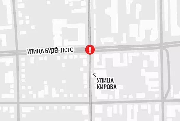 Движение транспорта ограничат почти на месяц на пересечении улиц Буденного и Кирова в Краснодаре
