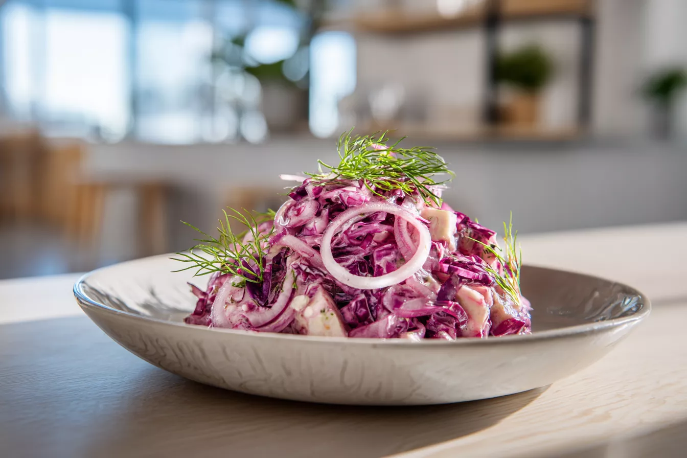 Скандинавский салат с сельдью и свёклой: сытно и просто