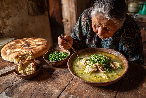 Чихиртма: классический грузинский куриный суп с яйцом