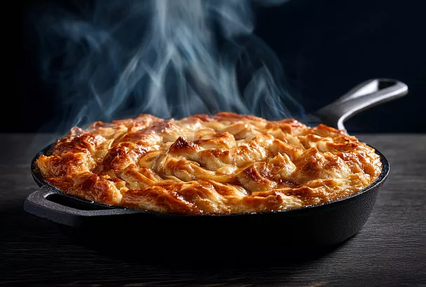 Хотите шарлотку, но нет духовки? Попробуйте этот рецепт на сковороде