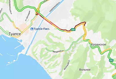 Автомобильная пробка сковала трассу под Туапсе