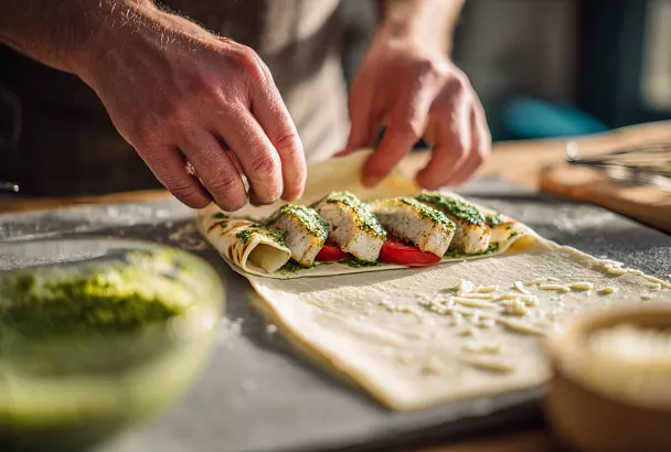 Рыбные конвертики в лаваше: сочная начинка и румяная корочка