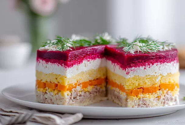 Селёдка под шубой стала шедевром: добавила один секрет в лук, и салат заиграл новыми красками