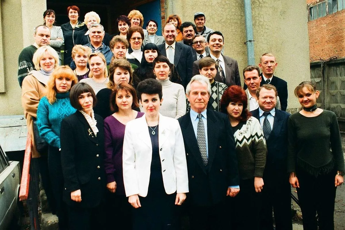 Петр Придиус и коллектив редакции «Кубанских Новостей»