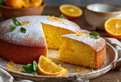 Нежный апельсиновый бисквит с хрустящей корочкой: воздушный как пух, с безумным ароматом – торт за 60 минут!
