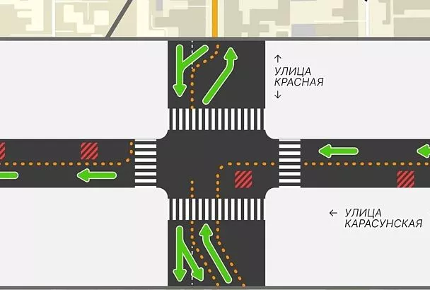 Движение транспорта на участке улицы в центре Краснодара ограничат на полтора месяца