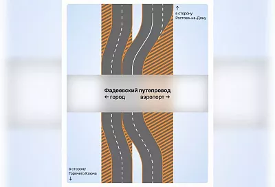 Организацию дорожного движения по трассе М-4 «Дон» в районе Фадеевского путепровода начнут менять в Краснодаре