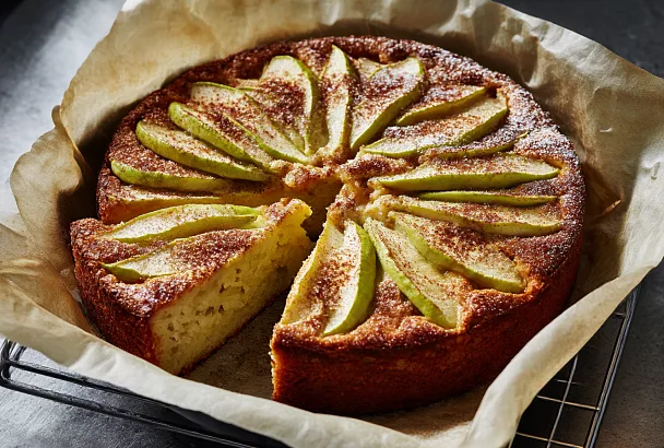 Осенний яблочный пирог на сметане: просто и очень ароматно