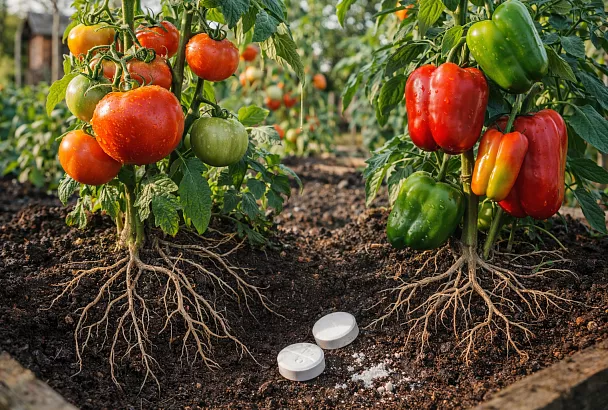 Томаты и перцы поперли в рост от 2 таблеток с аптеки: корни вьются отовсюду, а плоды вкусные и крупные