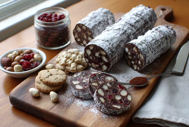 Настоящая шоколадная колбаса как в детстве — делается за 15 минут и уходит за 5