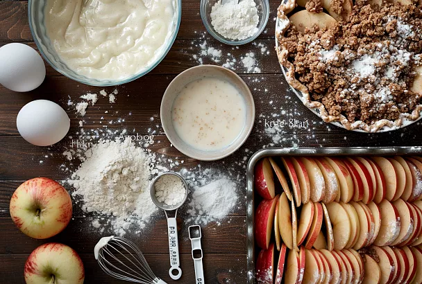 Яблочный пирог со штрейзелем: просто, быстро, ароматно