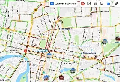 В Краснодаре образовались 10-балльные пробки