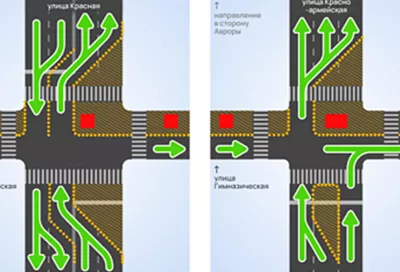 Движение транспорта ограничат в Краснодаре на участке улицы Гимназической и двух перекрестках до середины декабря
