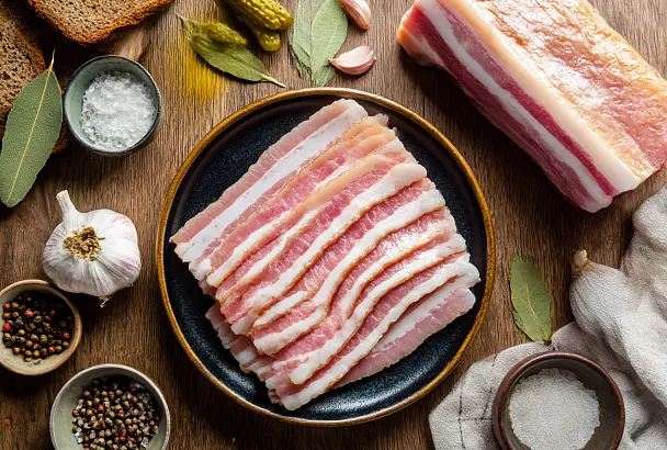 Заливаю пузанину холодным рассолом — и через пару дней получается самое нежное солёное сало, которое легко режется тонко