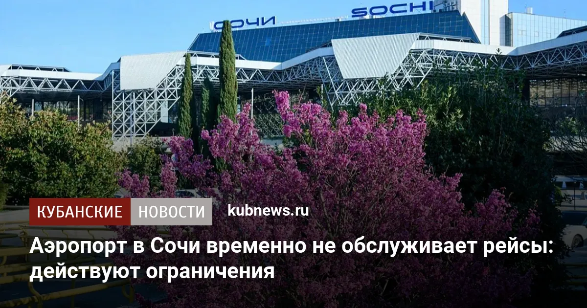 Аэропорт в Сочи временно не обслуживает рейсы: действуют ограничения