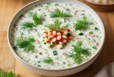 Мои домашние больше не спорят: на квасе или на кефире. Готовлю окрошку, как бабушка, на квасе, а вкус как в детстве