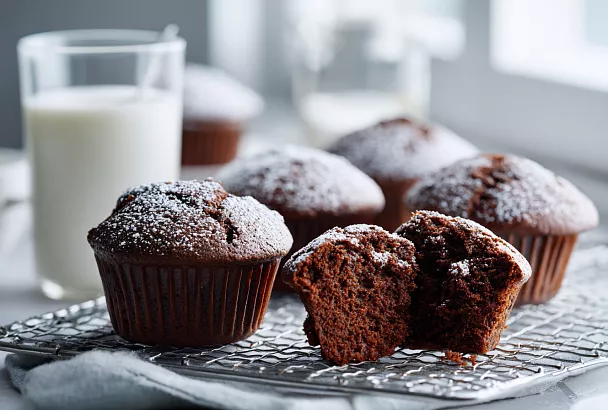 Шоколадные кексы без миксера 30 минут: воздушные, влажные и невероятно вкусные