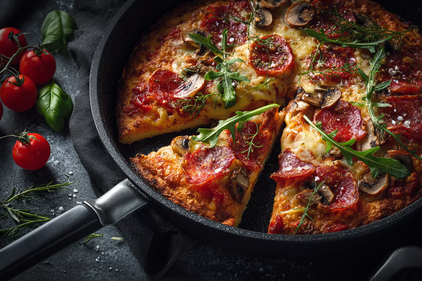Пицца на сковороде за 10 минут: простой рецепт из того, что есть в холодильнике