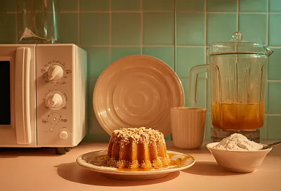 Самая быстрая шарлотка в микроволновке  — без молочки, без сахара, максимум яблок