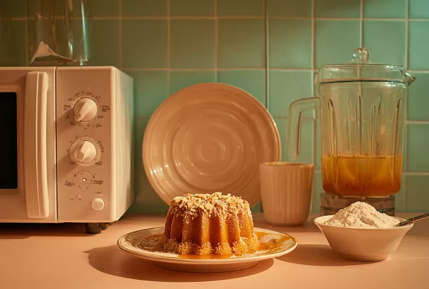 Самая быстрая шарлотка в микроволновке  — без молочки, без сахара, максимум яблок